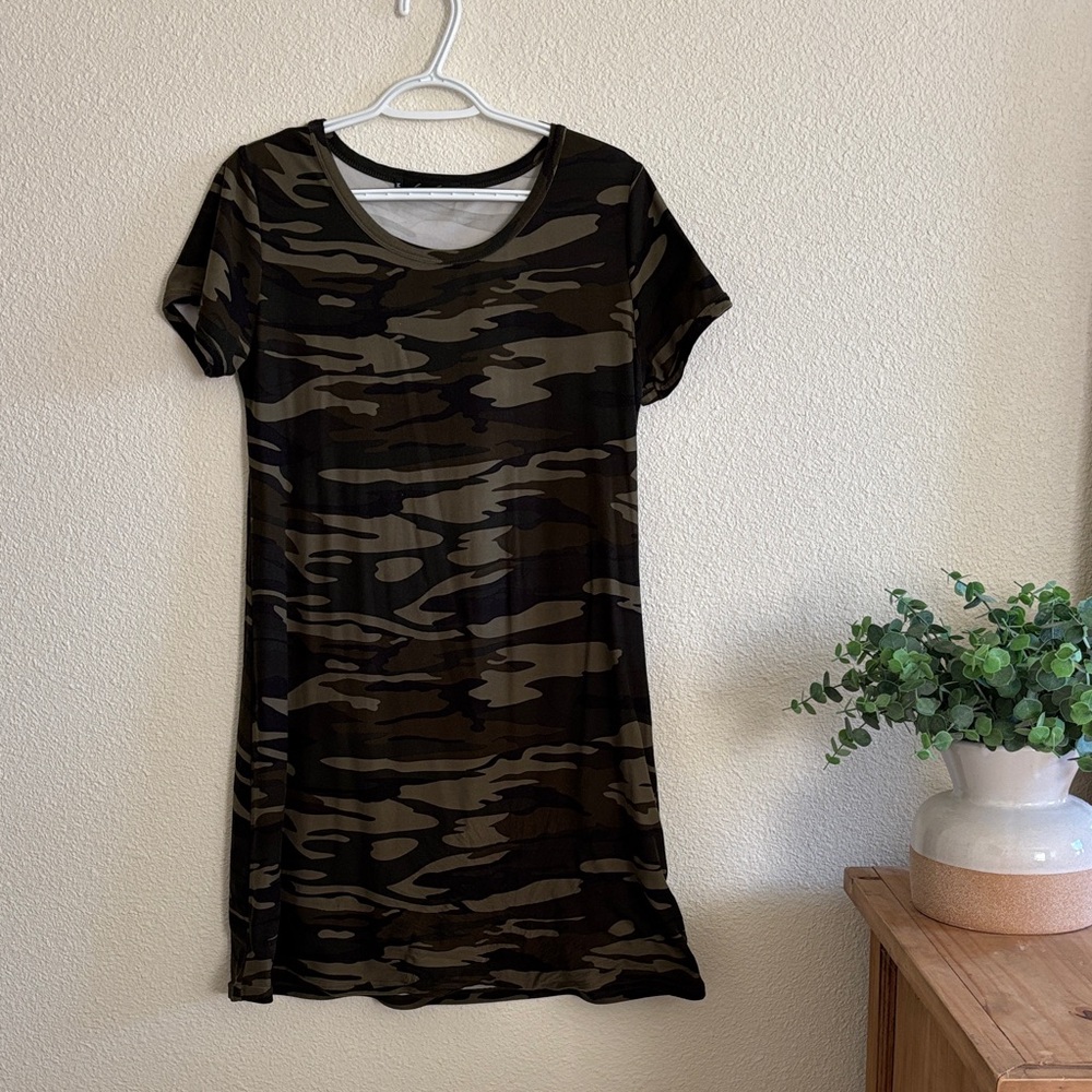 Camouflage Short Sleeve Dress
